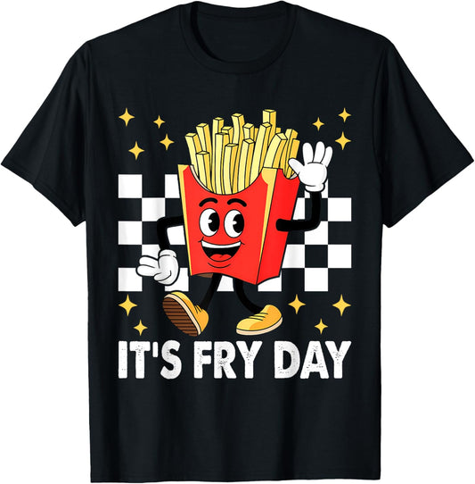 It's Fry Day - Funny French Fries Fast Food T-Shirt - T-Shirt | Black