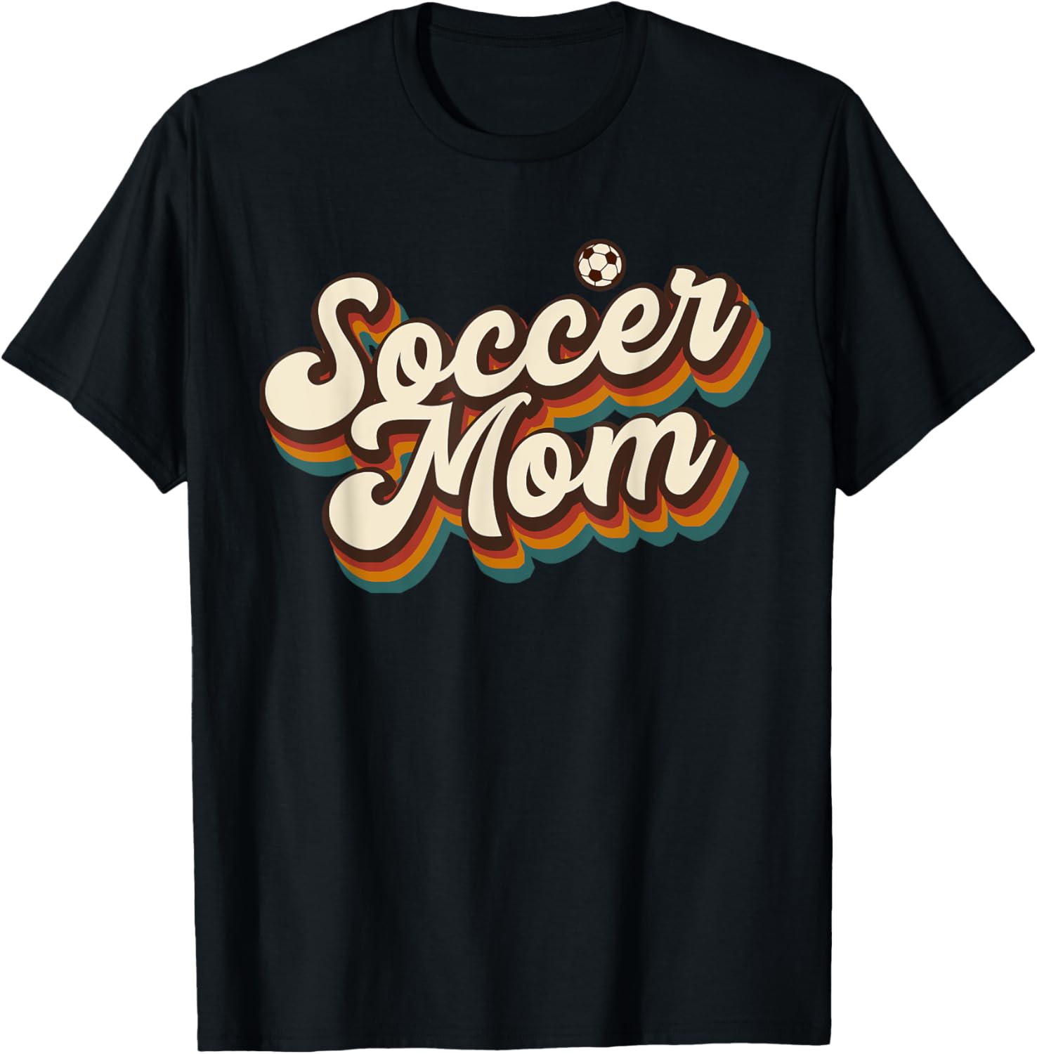 Retro Soccer Mom Graphic - Soccer Mom T-Shirt - T-Shirt | Black