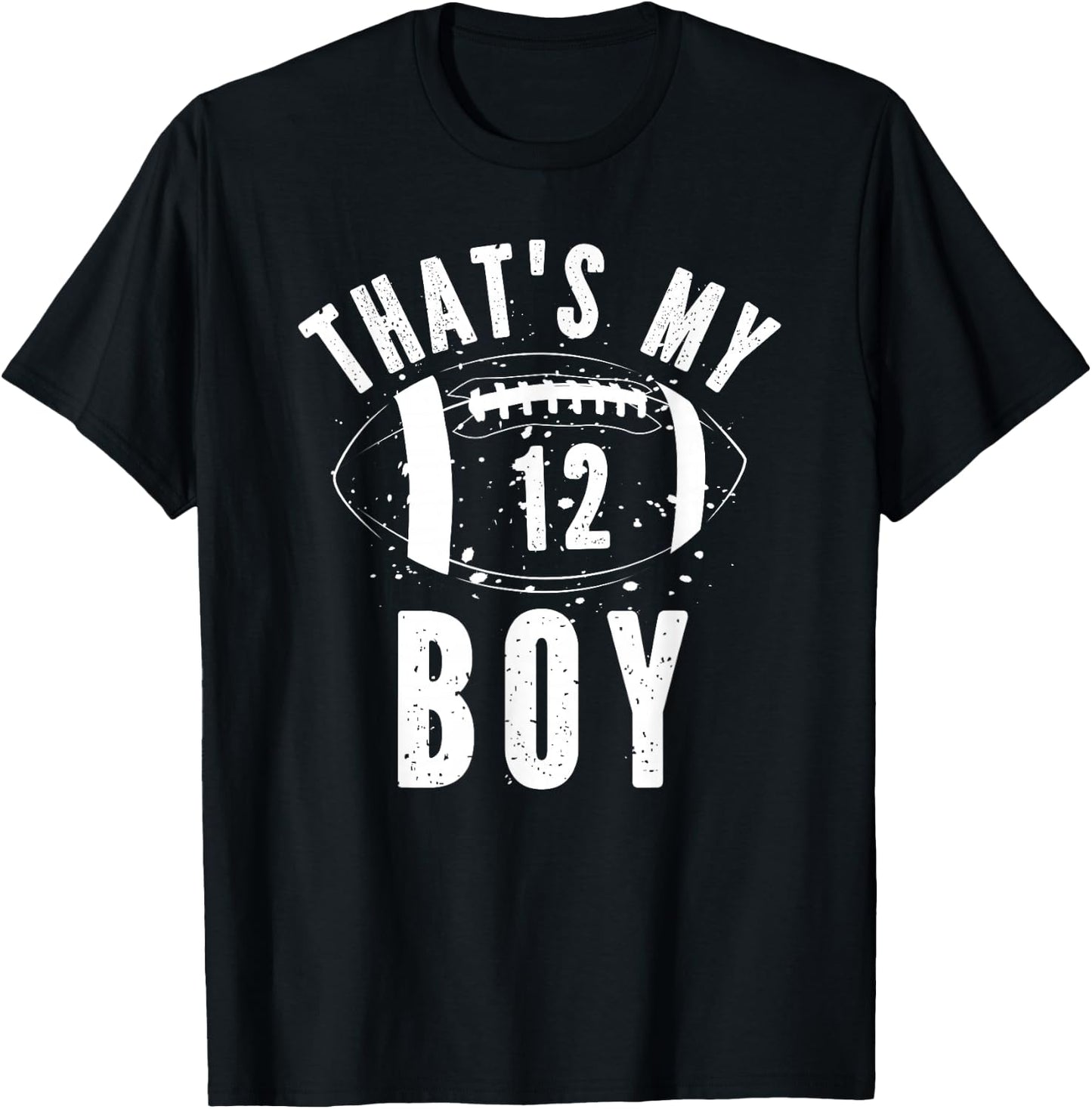 That's My Boy Football Number 12 T-Shirt - T-Shirt | Black