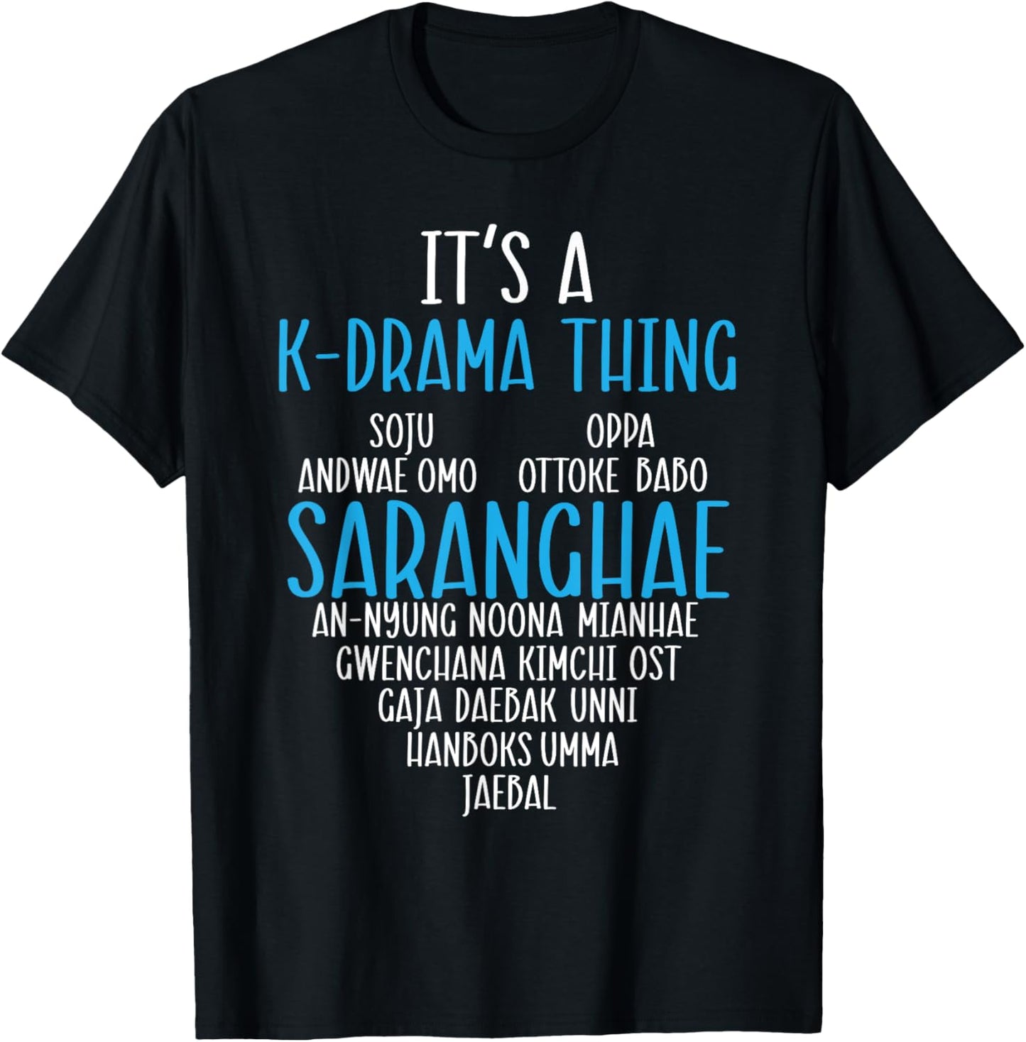K Drama Oppa Korean Drama Finger Heart Saranghae K-Drama T-Shirt - T-Shirt | Black
