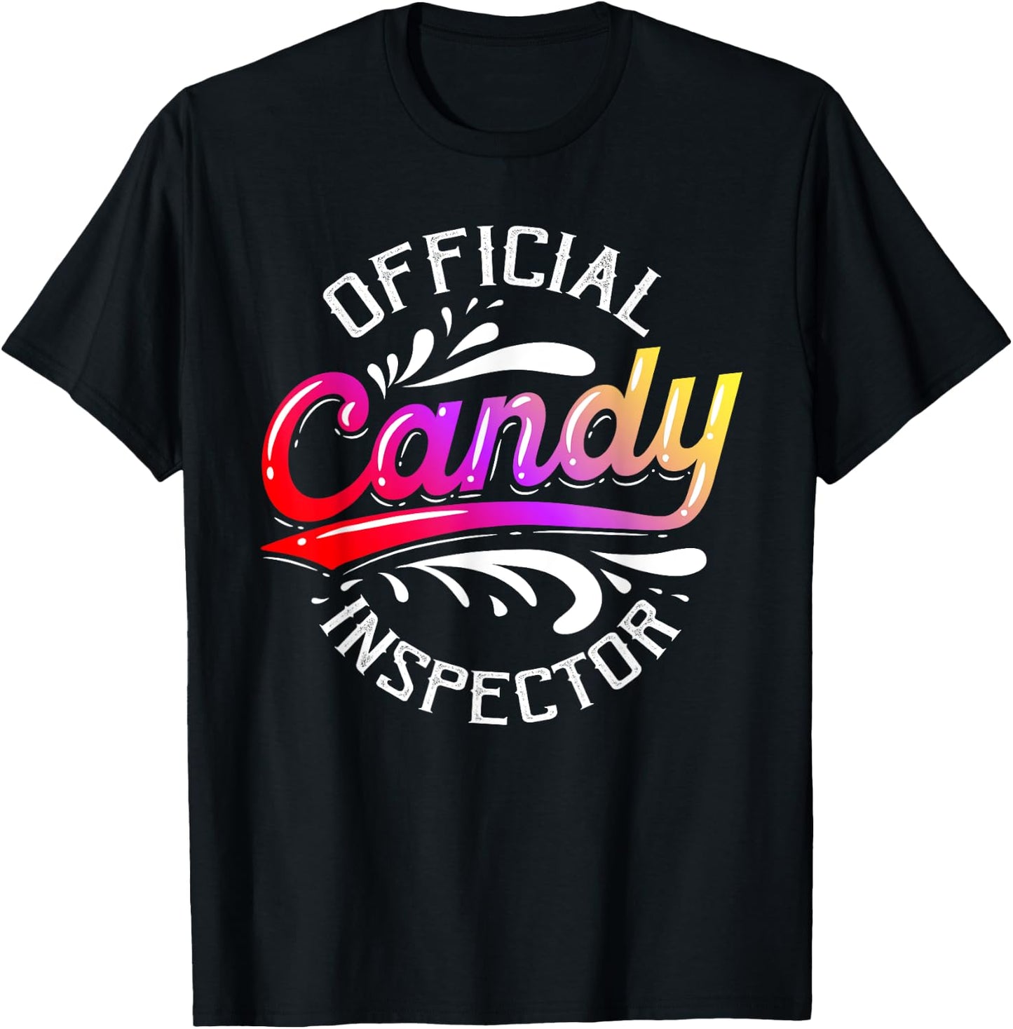 Funny Halloween Retro Vintage Candy Inspector Costume T-Shirt - T-Shirt | Black