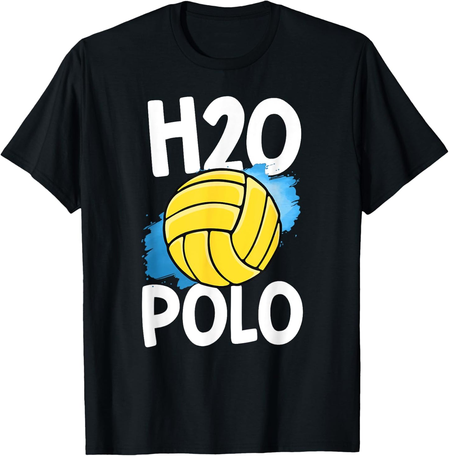 H2O Polo Water Polo Shirt Funny Player Ball Swim Men Boys T-Shirt - T-Shirt | Black