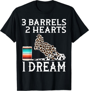 Horse Barrel Racing Western Serape Leopard Cow Rodeo Cowgirl T-Shirt - T-Shirt | Black