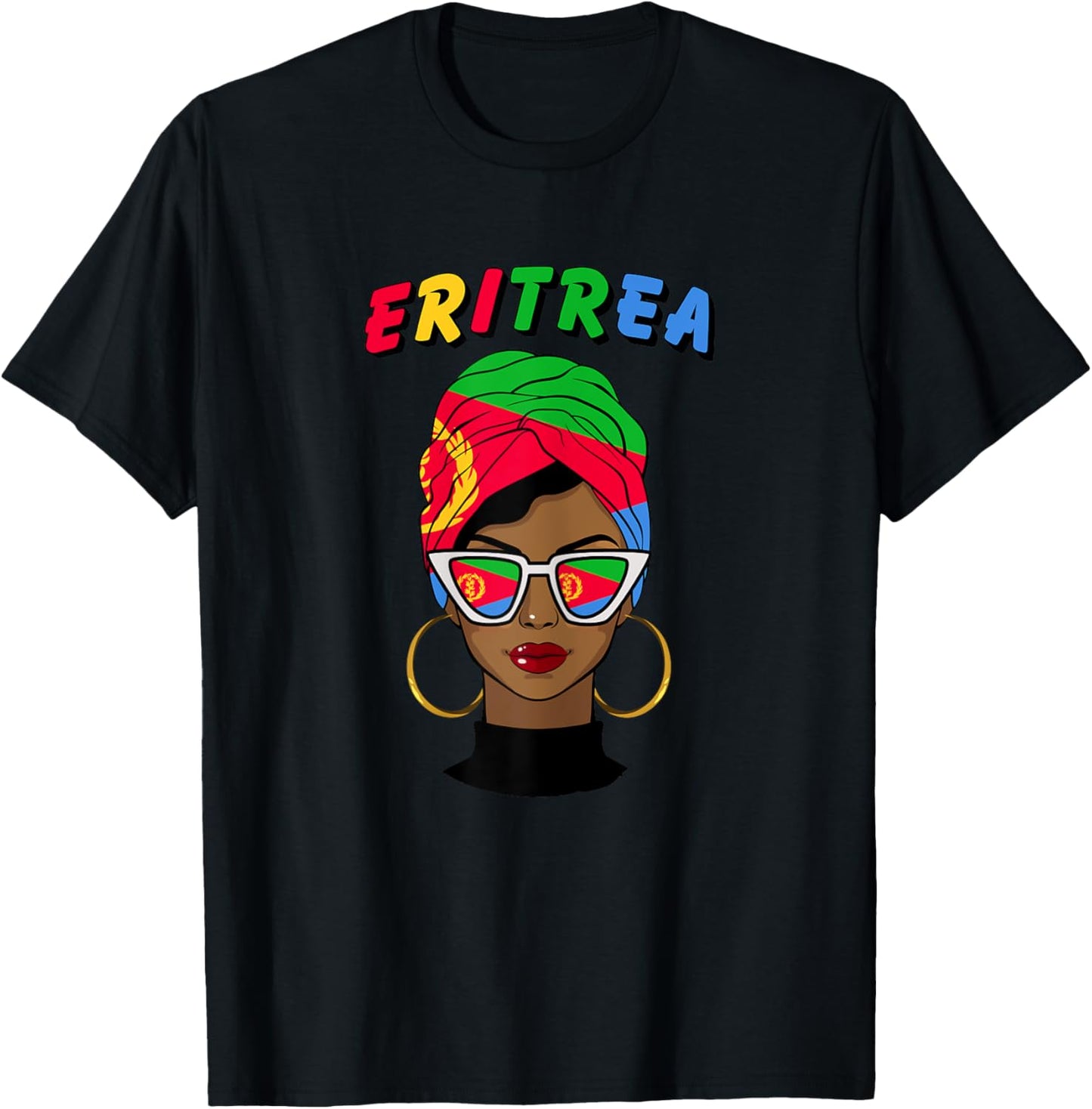 Eritrea, Eritrean Flag, Eritrea Girl, Eritrean Women T-Shirt - T-Shirt | Black