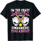 I'm The Crazy Pitcher They Warned You About Softball Pitcher T-Shirt - T-Shirt | Black