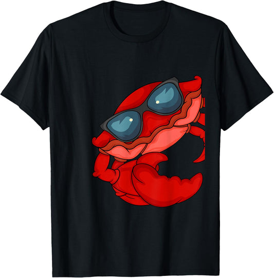 Crab Lover Kids Cute Crabs Underwater Ocean Crab T-Shirt - T-Shirt | Black