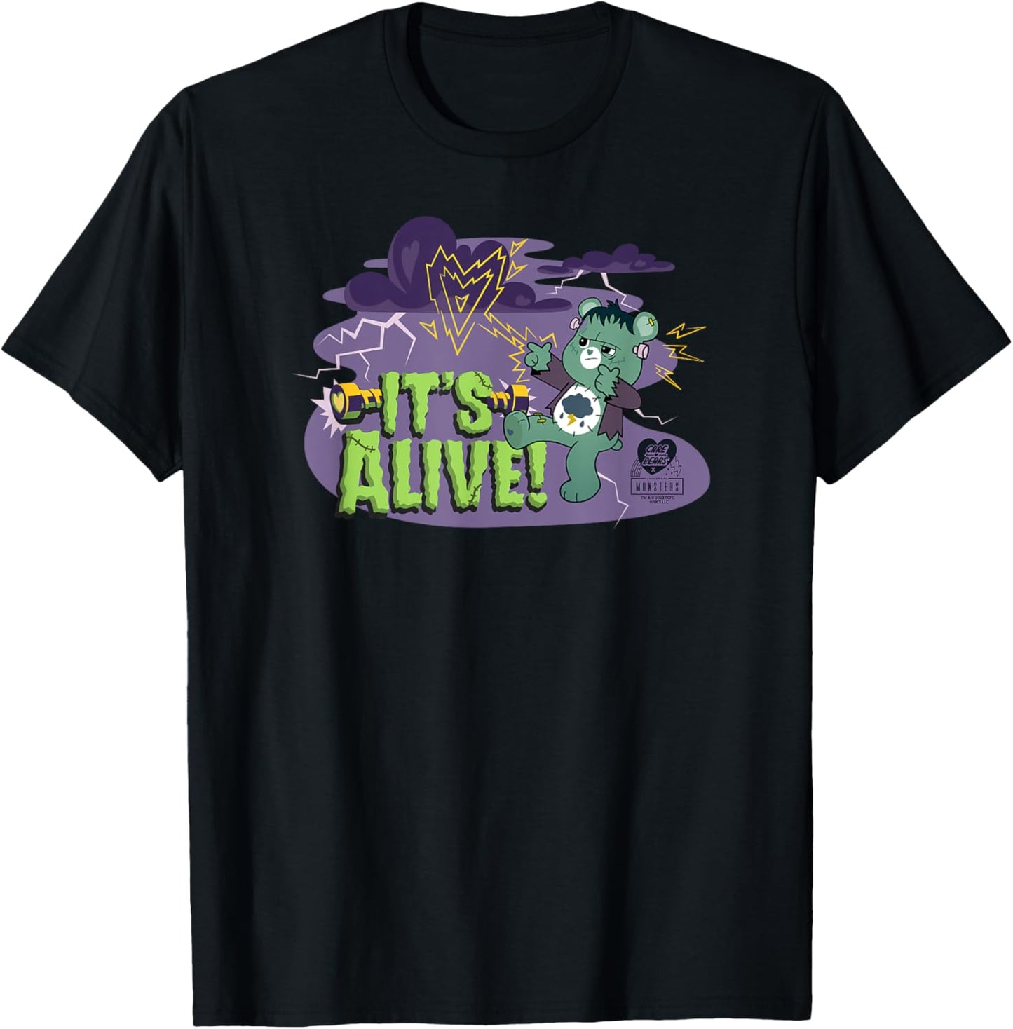 Care Bears x Universal Monsters It's Alive Frankenstein T-Shirt - T-Shirt | Black