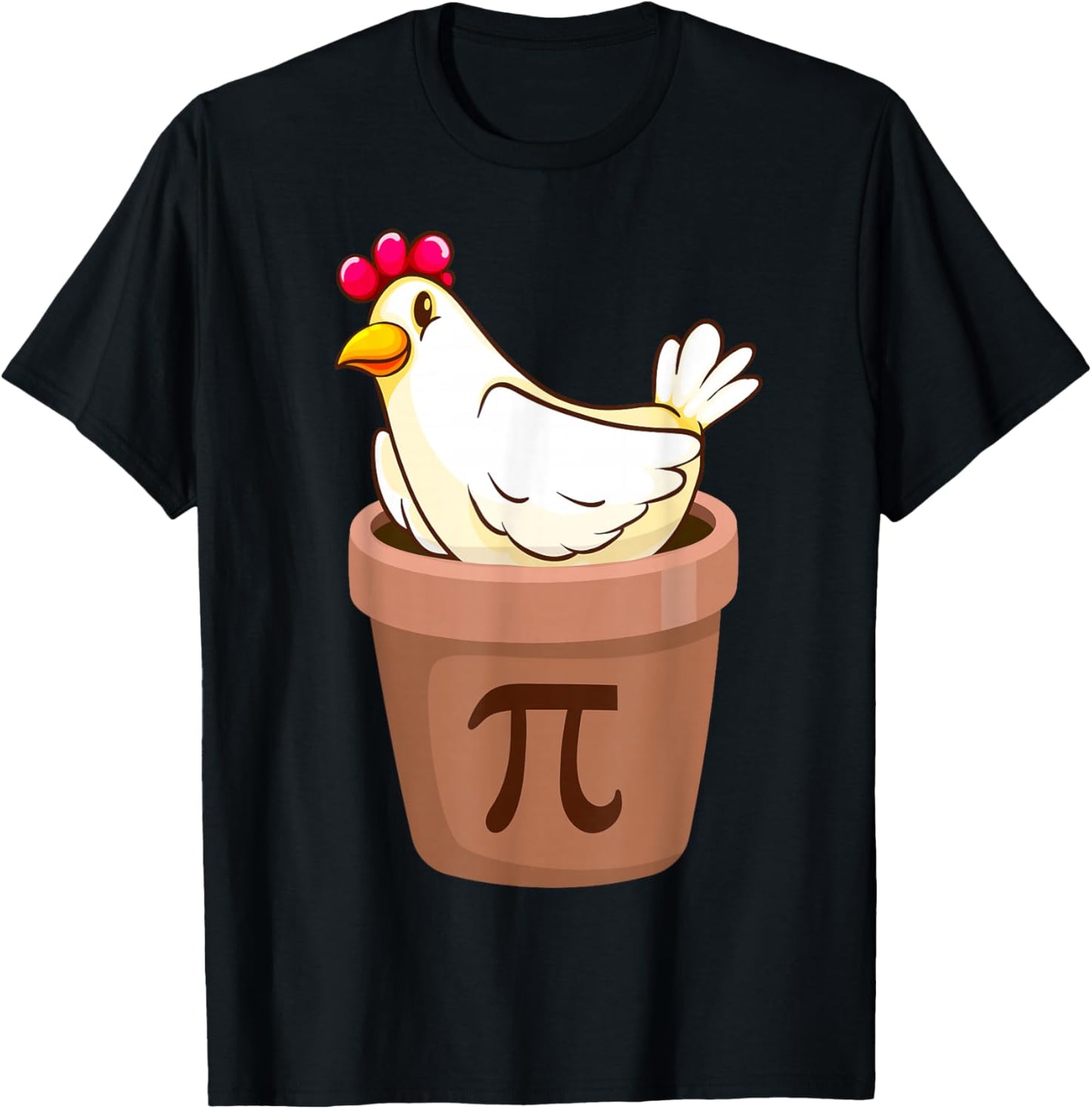 Happy Pi Day Shirt Gifts for Math Lovers Co. Pi Day - Chicken Pie Pot March 14th Chicken Lover 3.14 Pi T-Shirt - T-Shirt | Black