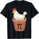 Happy Pi Day Shirt Gifts for Math Lovers Co. Pi Day - Chicken Pie Pot March 14th Chicken Lover 3.14 Pi T-Shirt - T-Shirt | Black