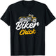 Biker Chick Motorcyclist Funny Girls Motorcycle Rider T-Shirt - T-Shirt | Black