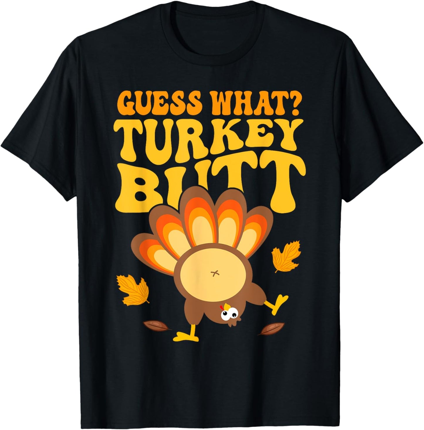 Funny Thanksgiving Guess Turkey Boys Kids Girls Women T-Shirt - T-Shirt | Black