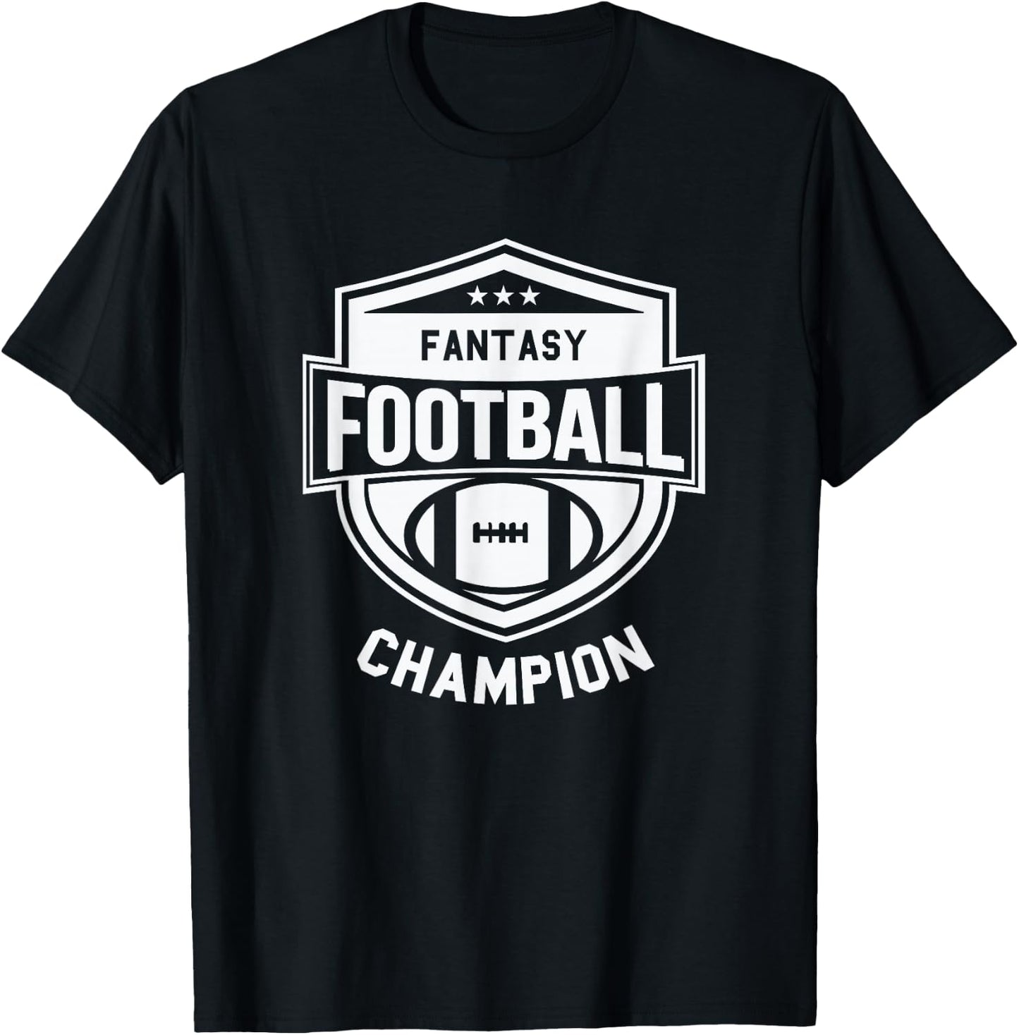 Fantasy Football Champion - League Champ - Winner Quote T-Shirt - T-Shirt | Black
