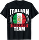 Italian Drinking Team Funny Italy Flag Beer Party Gift T-Shirt - T-Shirt | Black