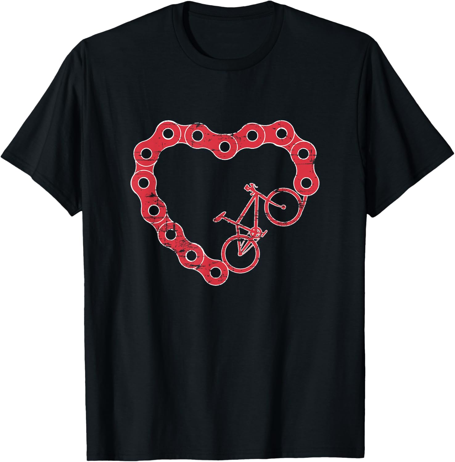 Mountain Bike Cyclist Valentines Day Gifts Bicycle T-Shirt - T-Shirt | Black