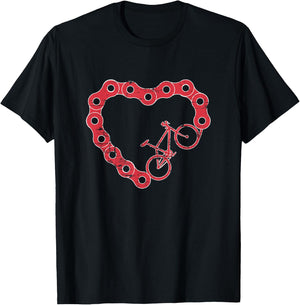 Mountain Bike Cyclist Valentines Day Gifts Bicycle T-Shirt - T-Shirt | Black