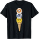 Star Wars Classic BB-8 R2-D2 & C-3PO Ice-Cream Scoops T-Shirt - T-Shirt | Black