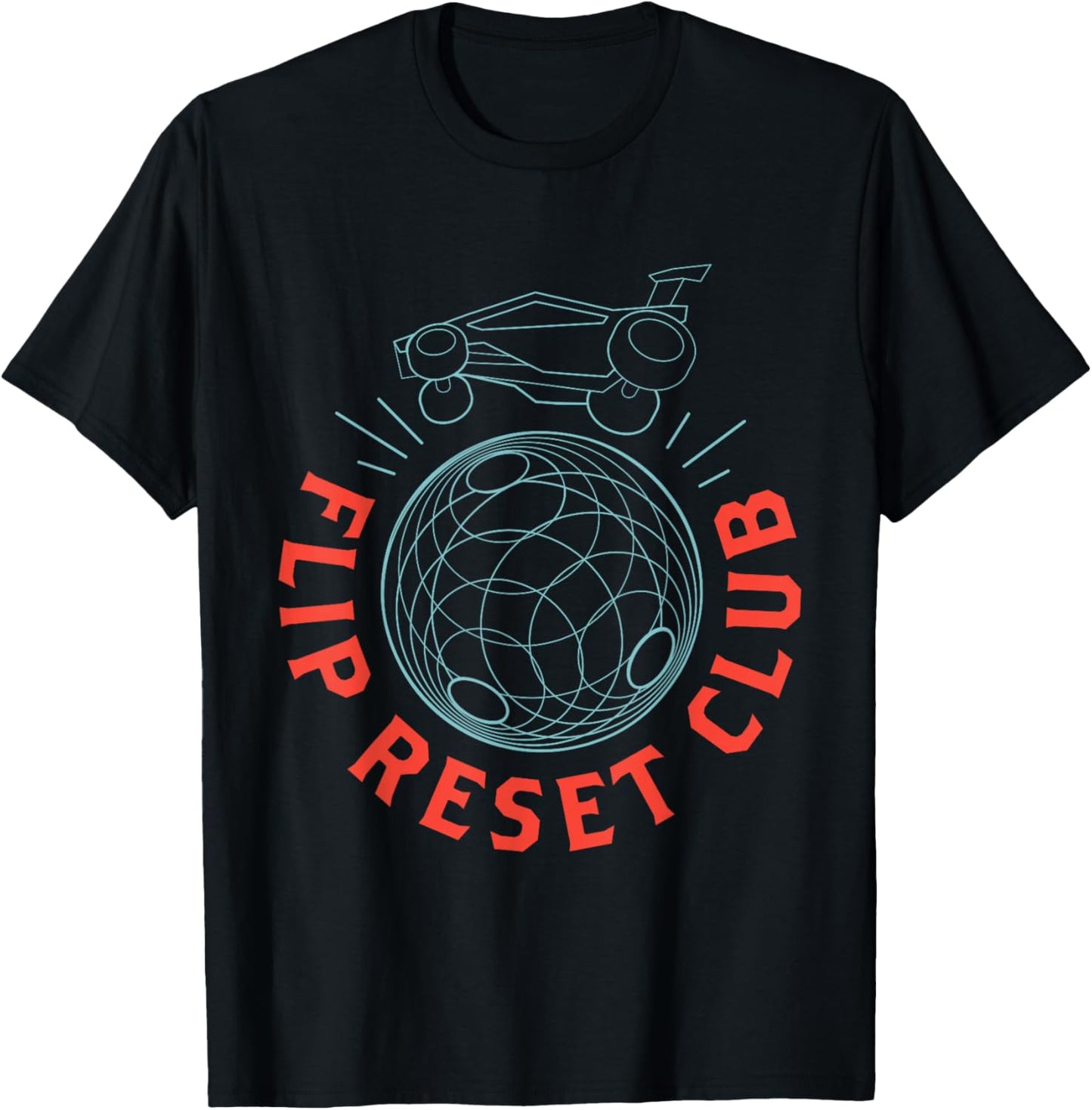 Simple Rocket Soccer League, Flip Reset Club, Clean Design T-Shirt - T-Shirt | Black