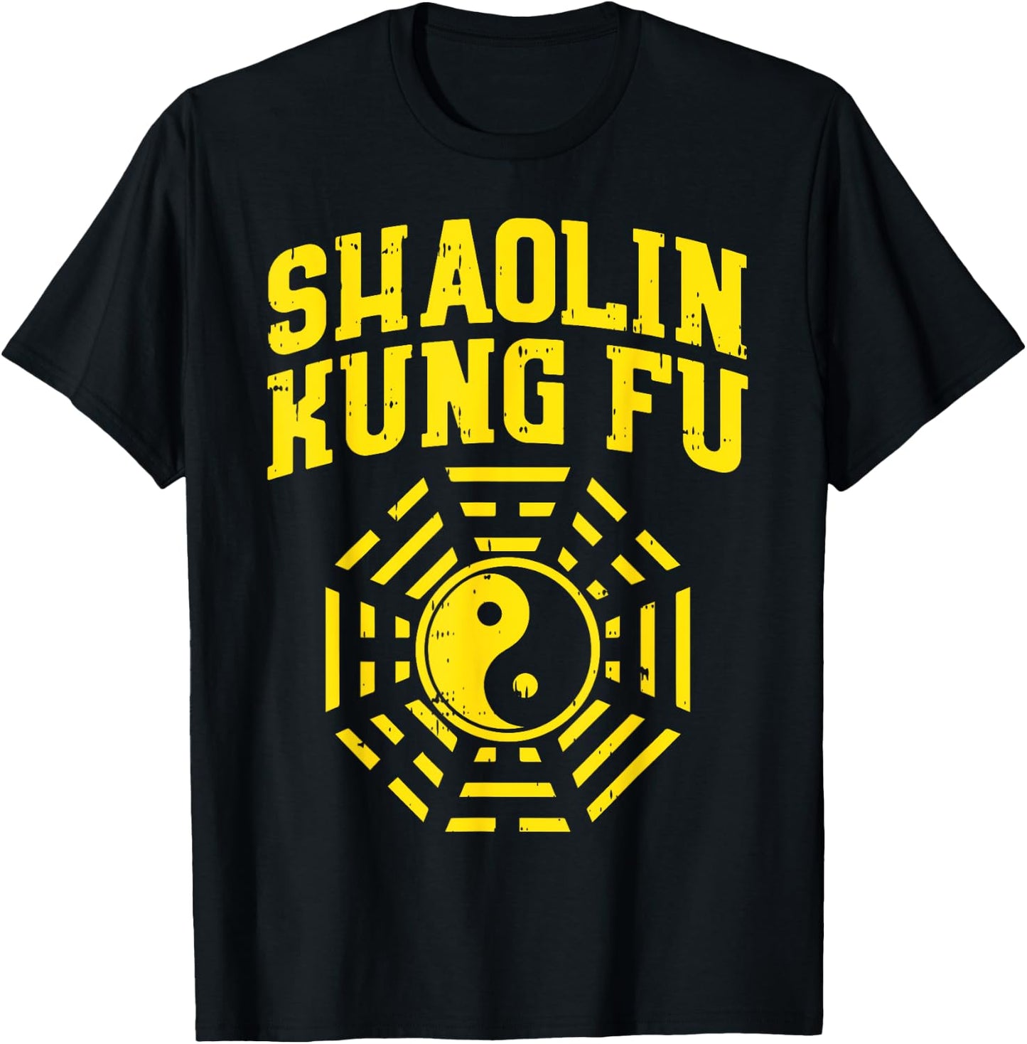 Shaolin Kung Fu Ying Yang Symbol Chinese Martial Arts Gift T-Shirt - T-Shirt | Black