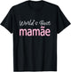 Portuguese Mothers Day Cute Brazilian Mom World's Best Mamãe T-Shirt - T-Shirt | Black