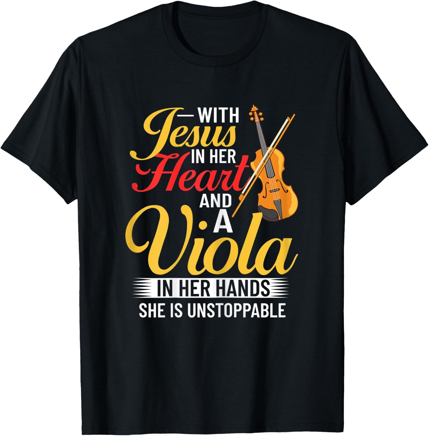 Viola Instrument Music Notes Player Lesson Beginner T-Shirt - T-Shirt | Black