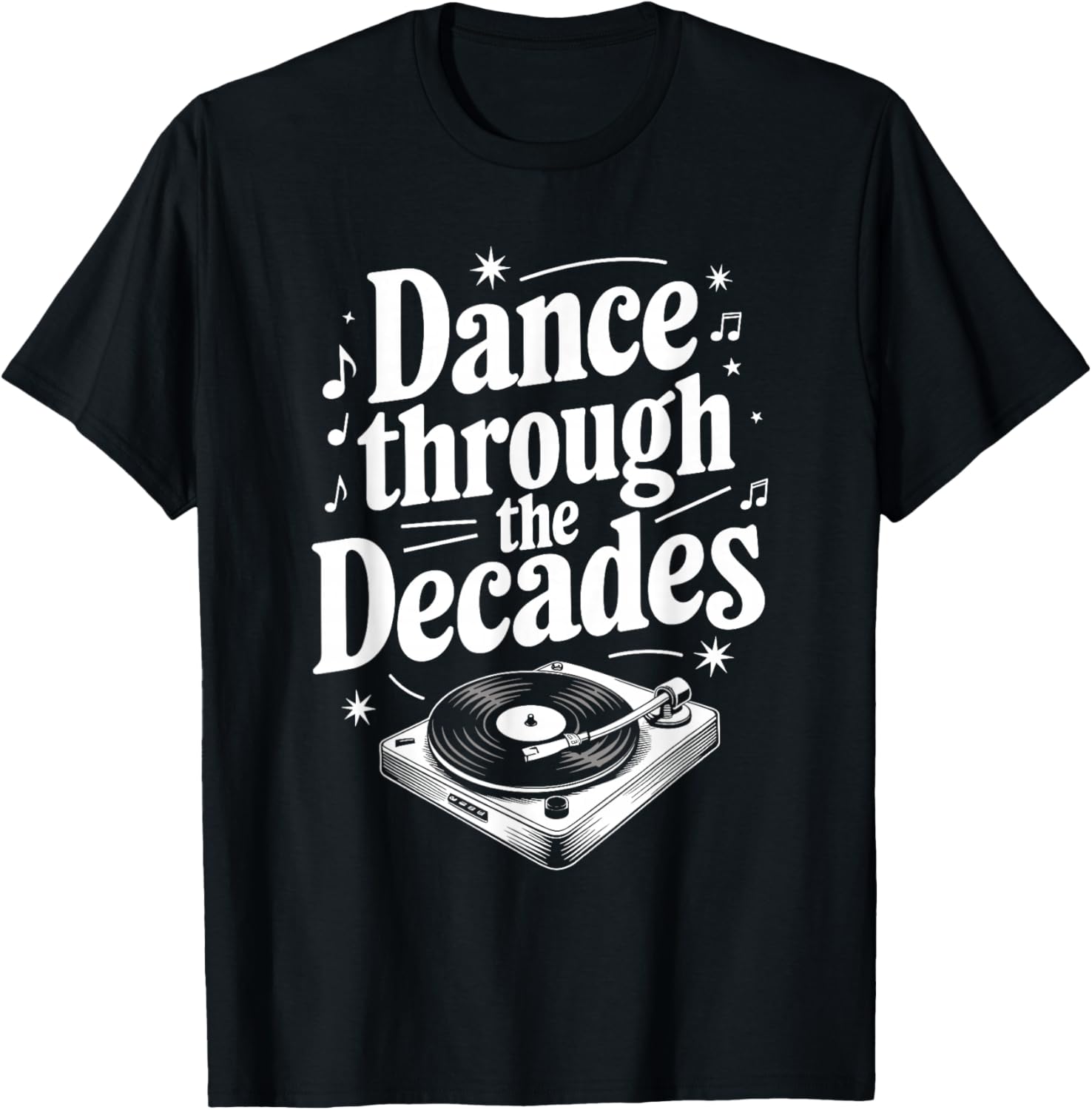 Decades Of Dance Retro Dance Moves Dance Enthusiast Dance T-Shirt - T-Shirt | Black