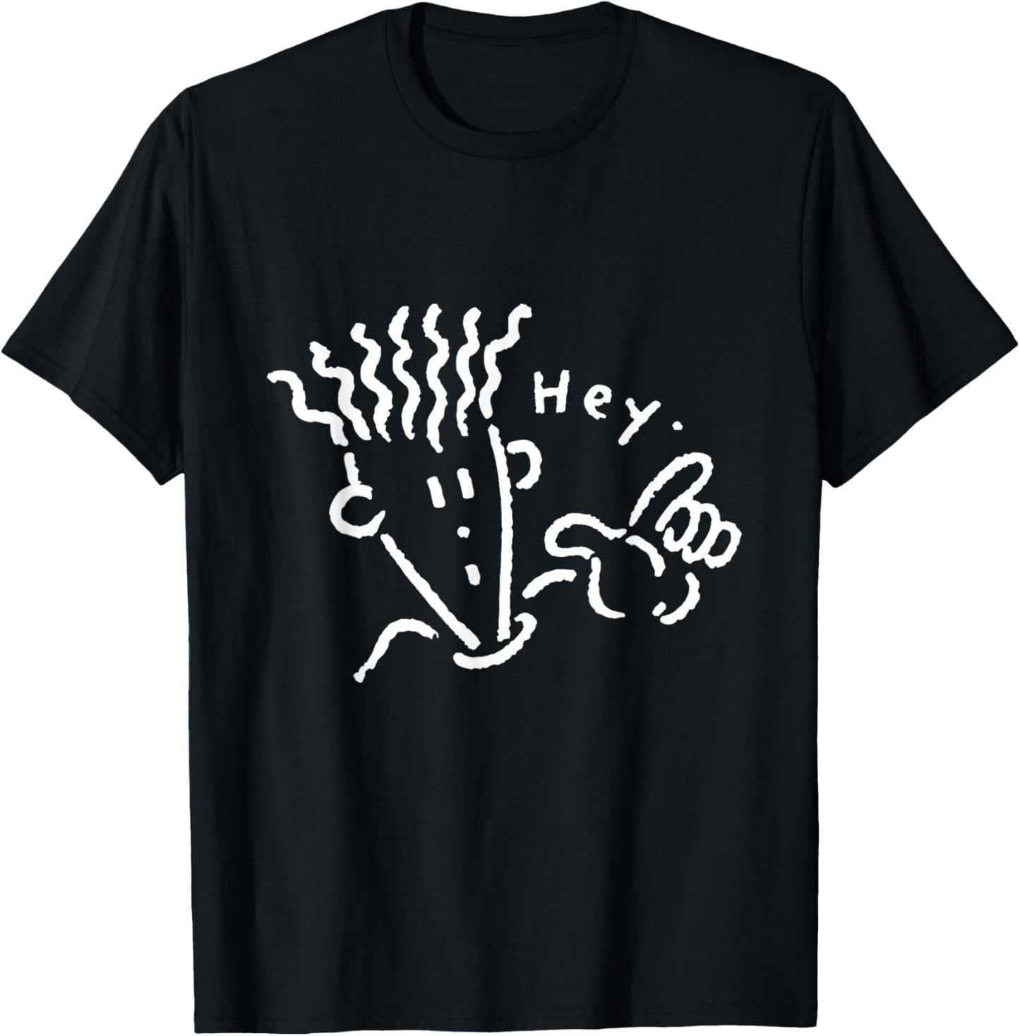 Fido Dido Face Hey Point T-Shirt - T-Shirt | Black