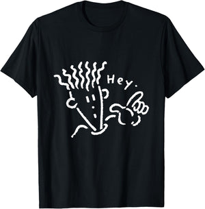 Fido Dido Face Hey Point T-Shirt - T-Shirt | Black