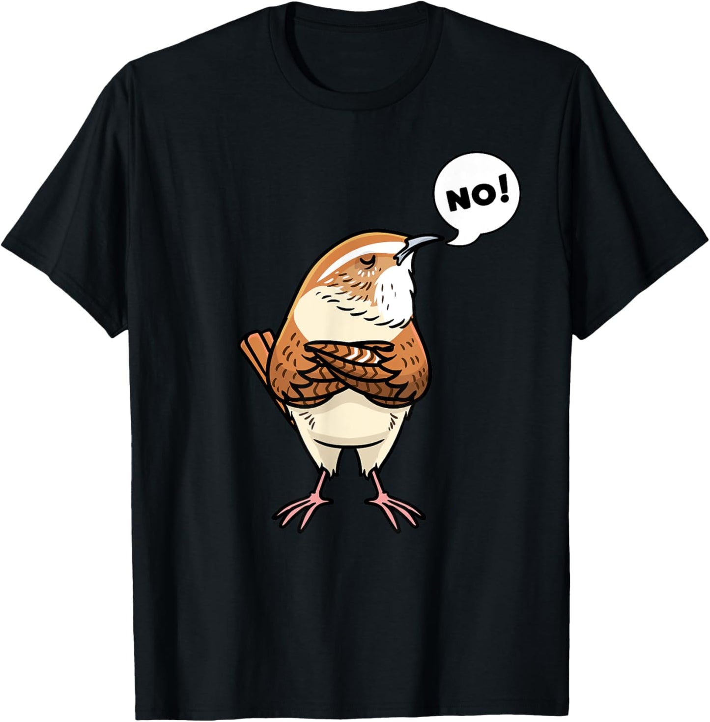 Malwrenluv Wren Bird No T-Shirt - T-Shirt | Black