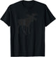Moose Distressed Print - Vintage Moose T-Shirt - T-Shirt | Black
