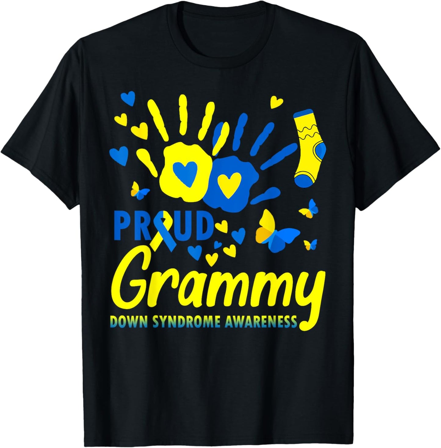 Proud Grammy World Down Syndrome Awareness Day Matching T-Shirt - T-Shirt | Black