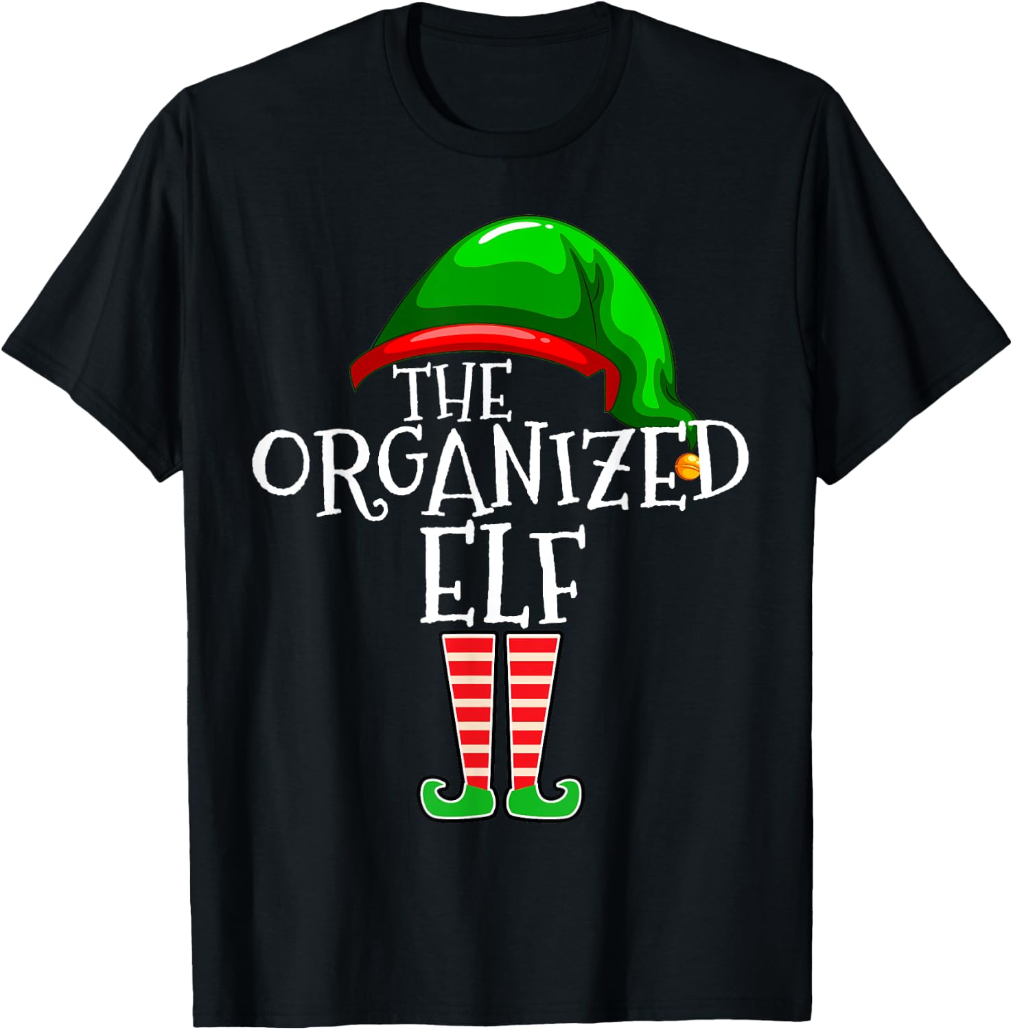 Organized Elf Group Matching Family Christmas T-Shirt - T-Shirt | Black