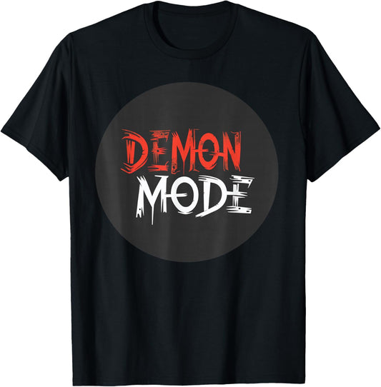 Funny Demon Mode Logo T-Shirt - T-Shirt | Black