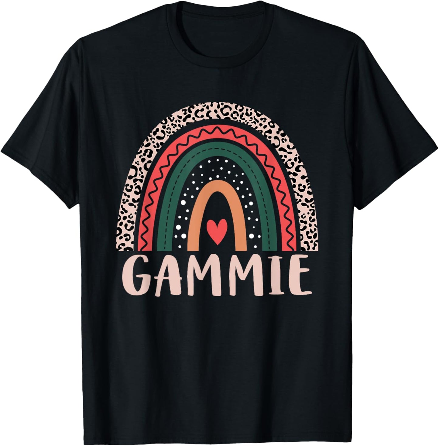 Gammie Rainbow Grandma Grandmother Women Mothers Day Gammie T-Shirt - T-Shirt | Black