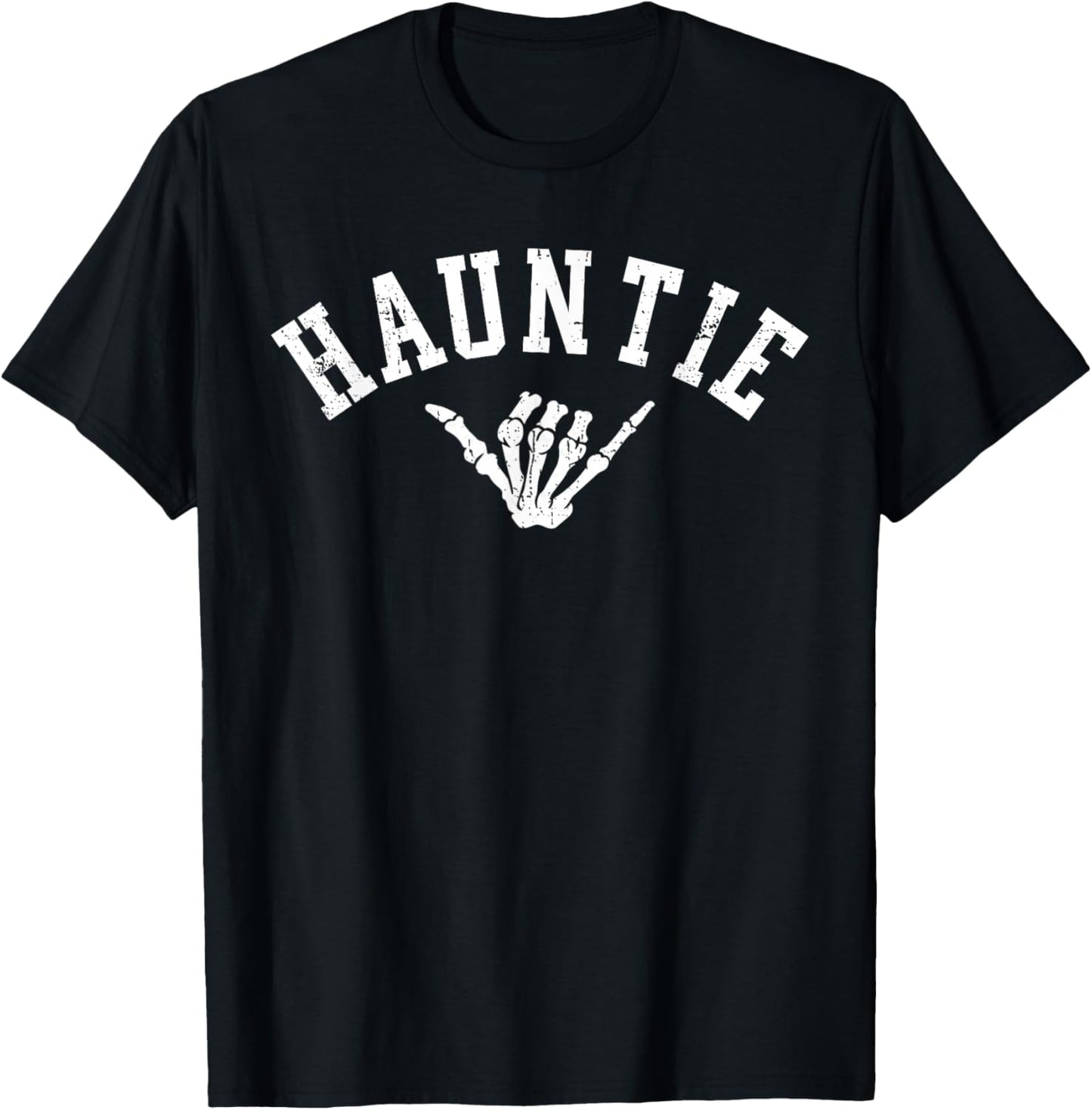 Hauntie, Auntie Crazy About Halloween Funny Spooky Aunt T-Shirt - T-Shirt | Black