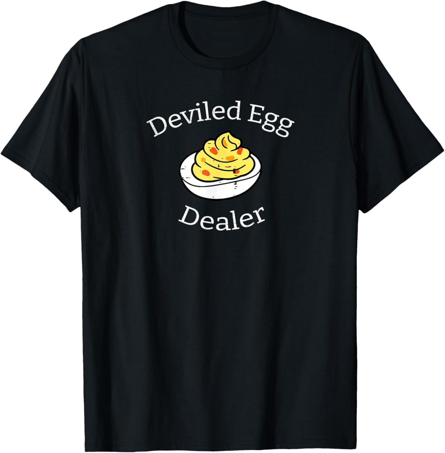 Retro Deviled Egg Dealer Funny Thanksgiving Dinner T-Shirt - T-Shirt | Black