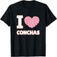 I Love Conchas Mexican Bread Lover Yummy Concha Pan de Dulce T-Shirt - T-Shirt | Black