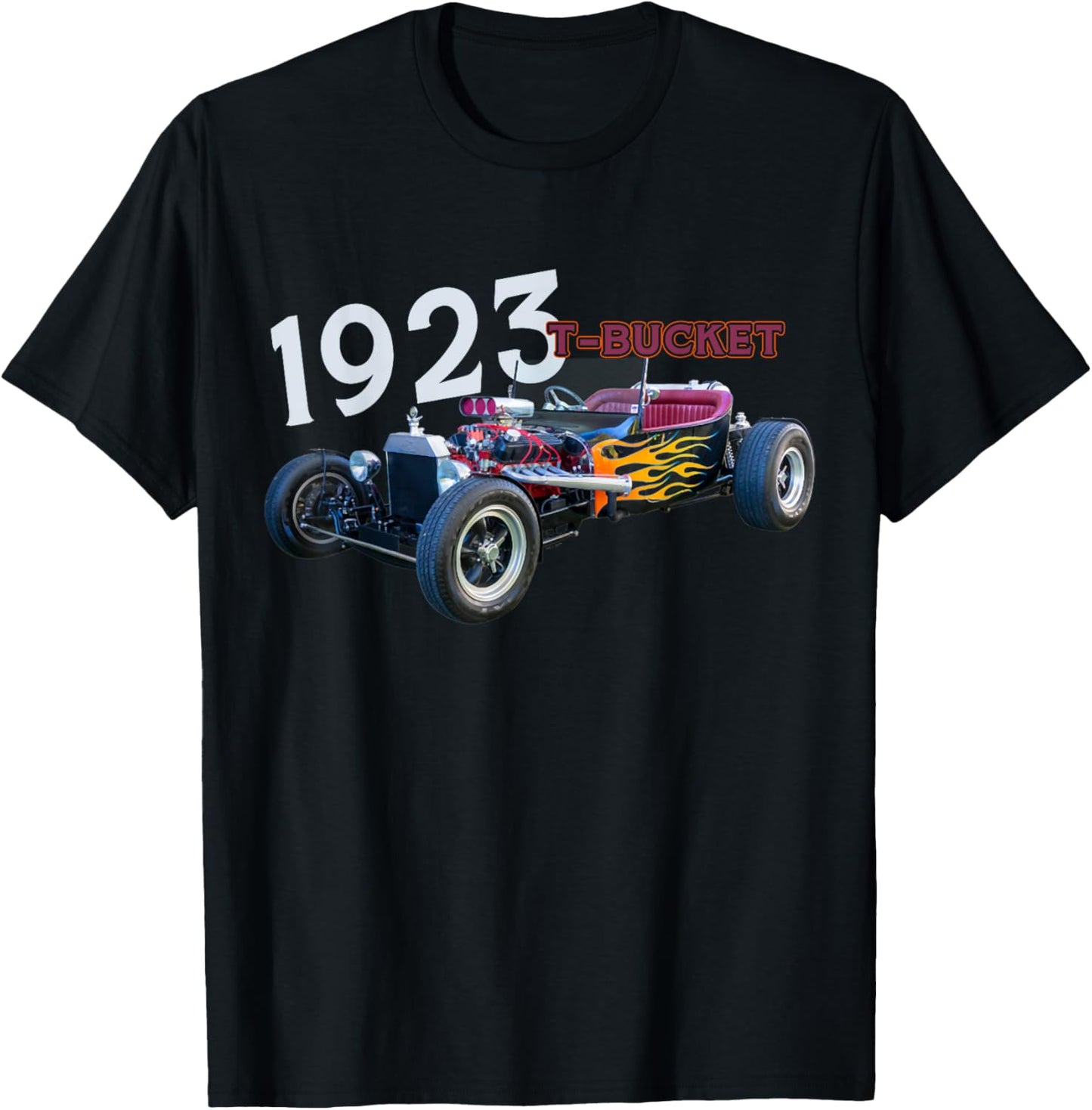1923 23 T-Bucket Blown Hot Rod Classic Car T-Shirt - T-Shirt | Black