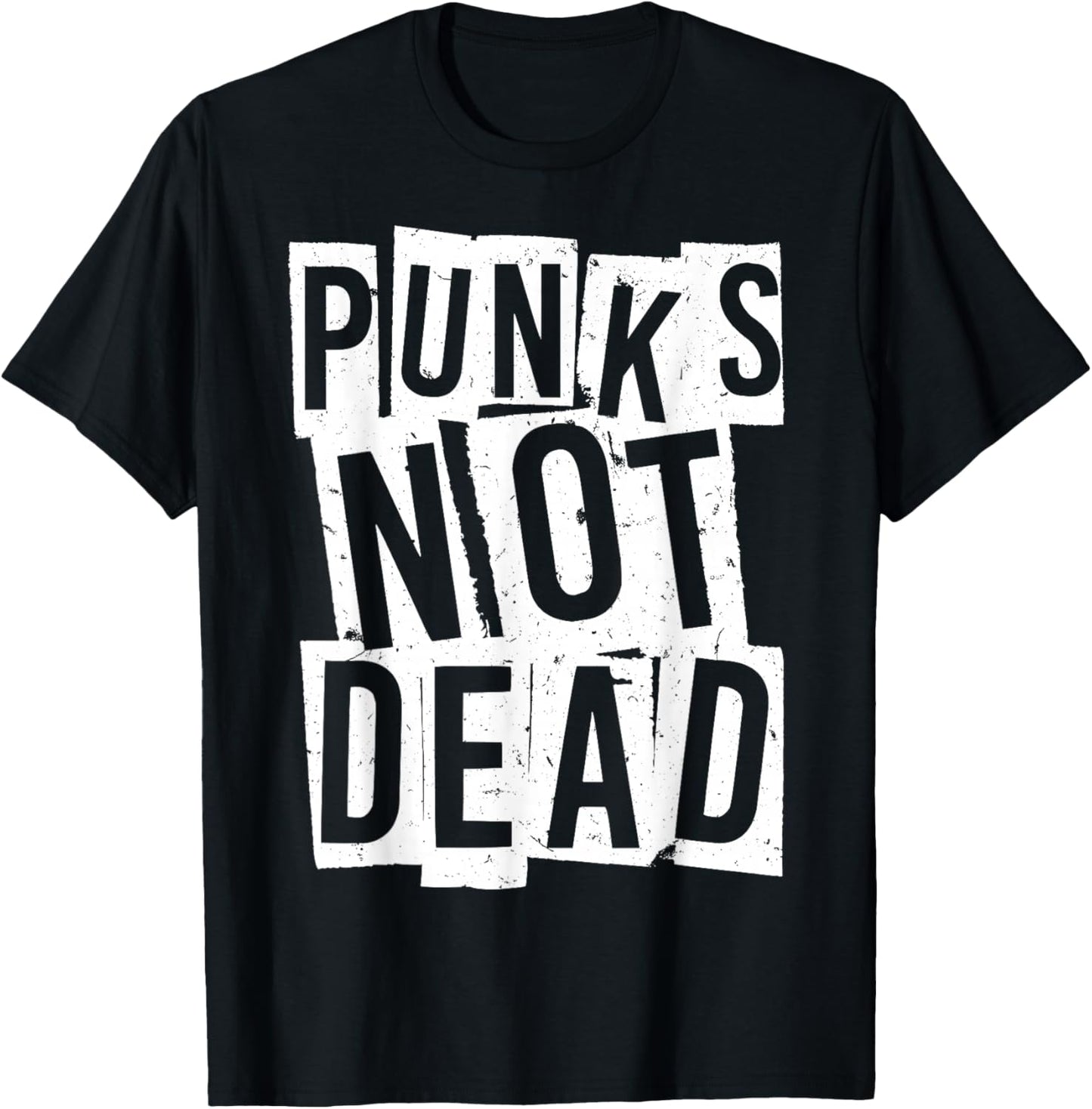 Punks Not Dead - Vintage Grunge - Punk Is Not Dead - Rock T-Shirt - T-Shirt | Black