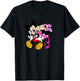 Disney Mickey and Friends Valentine's Day Minnie Kiss T-Shirt - T-Shirt | Black