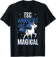 Tuberous Sclerosis Complex TSC Magical Unicorn Blue Ribbon T-Shirt - T-Shirt | Black