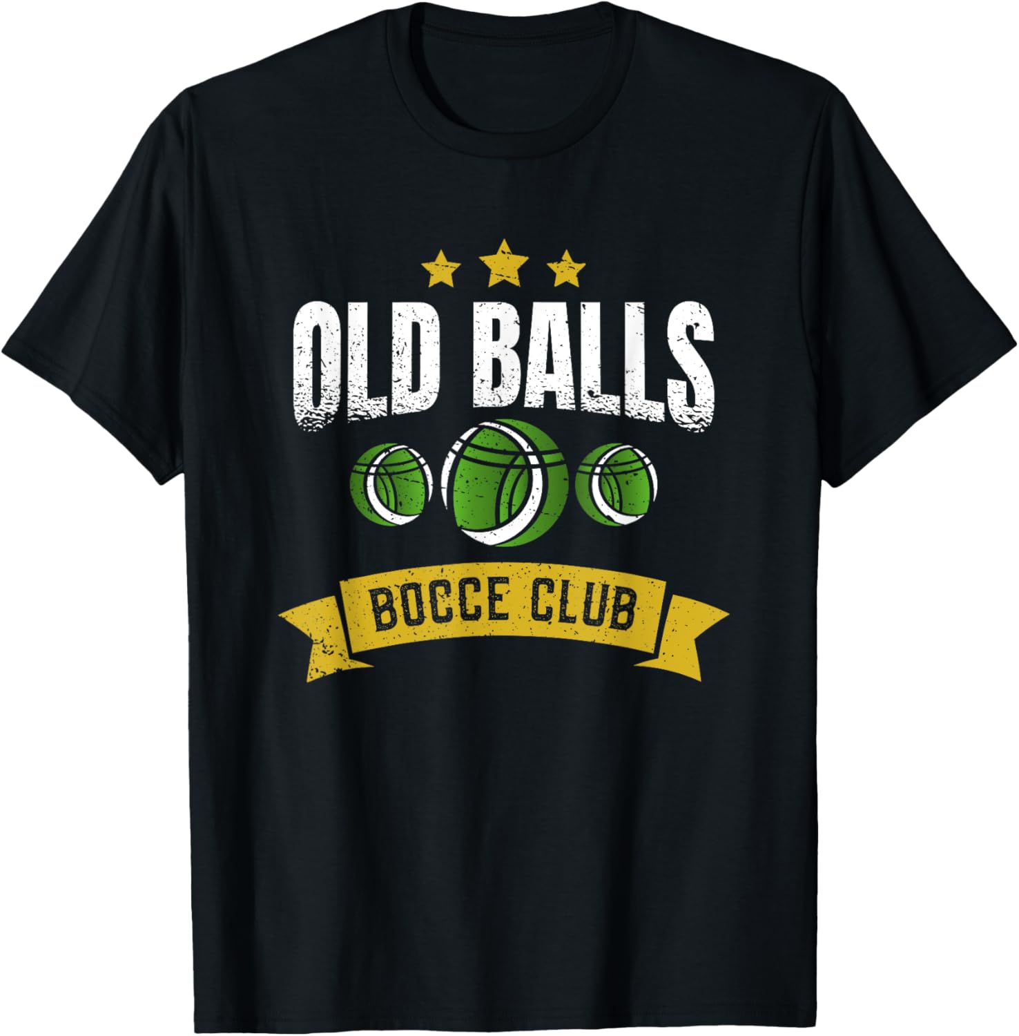 Old balls bocce club - Bocce Ball T-Shirt - T-Shirt | Black