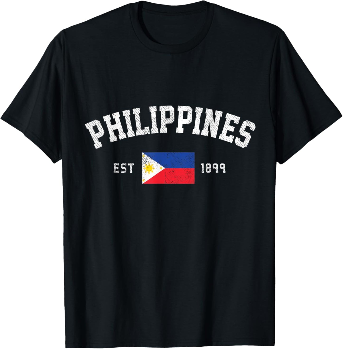 Philippines Est. 1899 Filipino Flag Independence Day T-Shirt - T-Shirt | Black