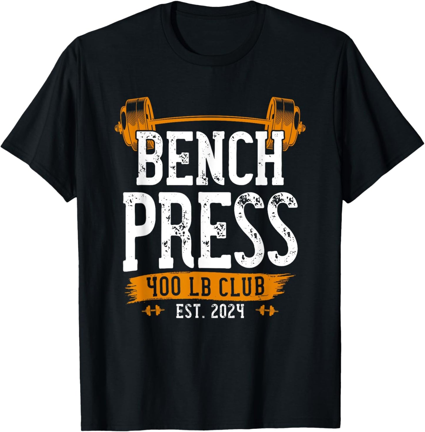 400 Pound Bench Press Club Benchpress Gym Workout T-Shirt - T-Shirt | Black