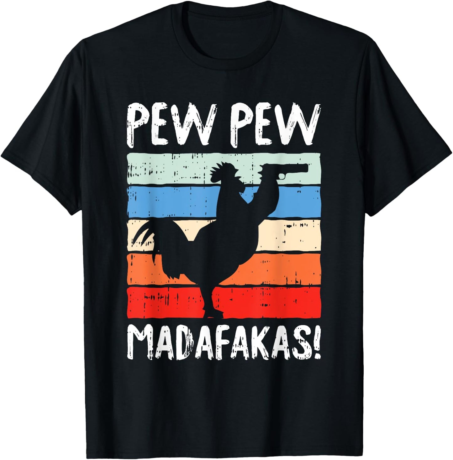 Chick Chick Madafakas Chicken Funny Rooster Cock Farmer Gift T-Shirt - T-Shirt | Black