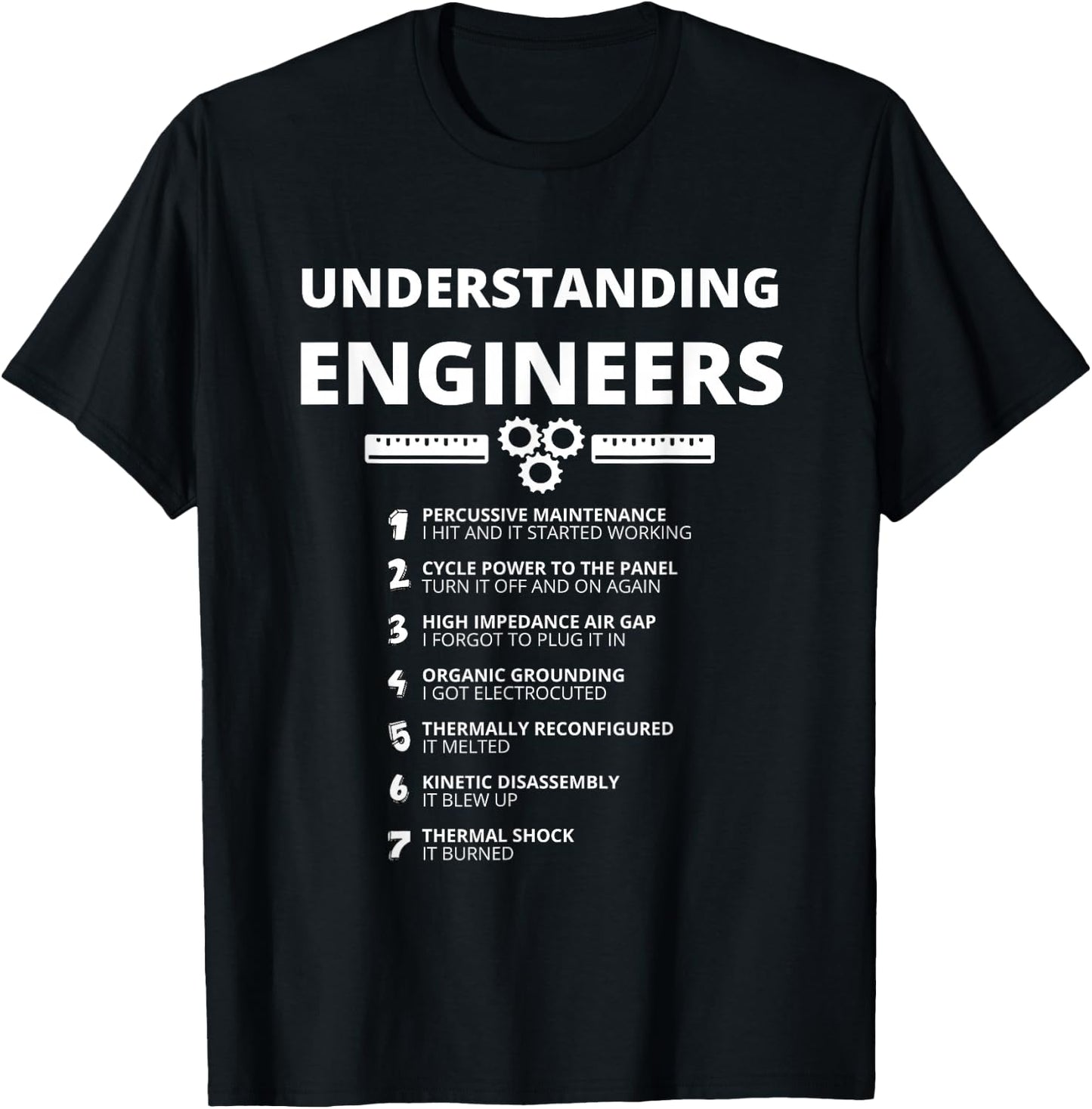 Understanding Engineers - Funny Sarcastic Engineering Gift Small T-Shirt - T-Shirt | Black