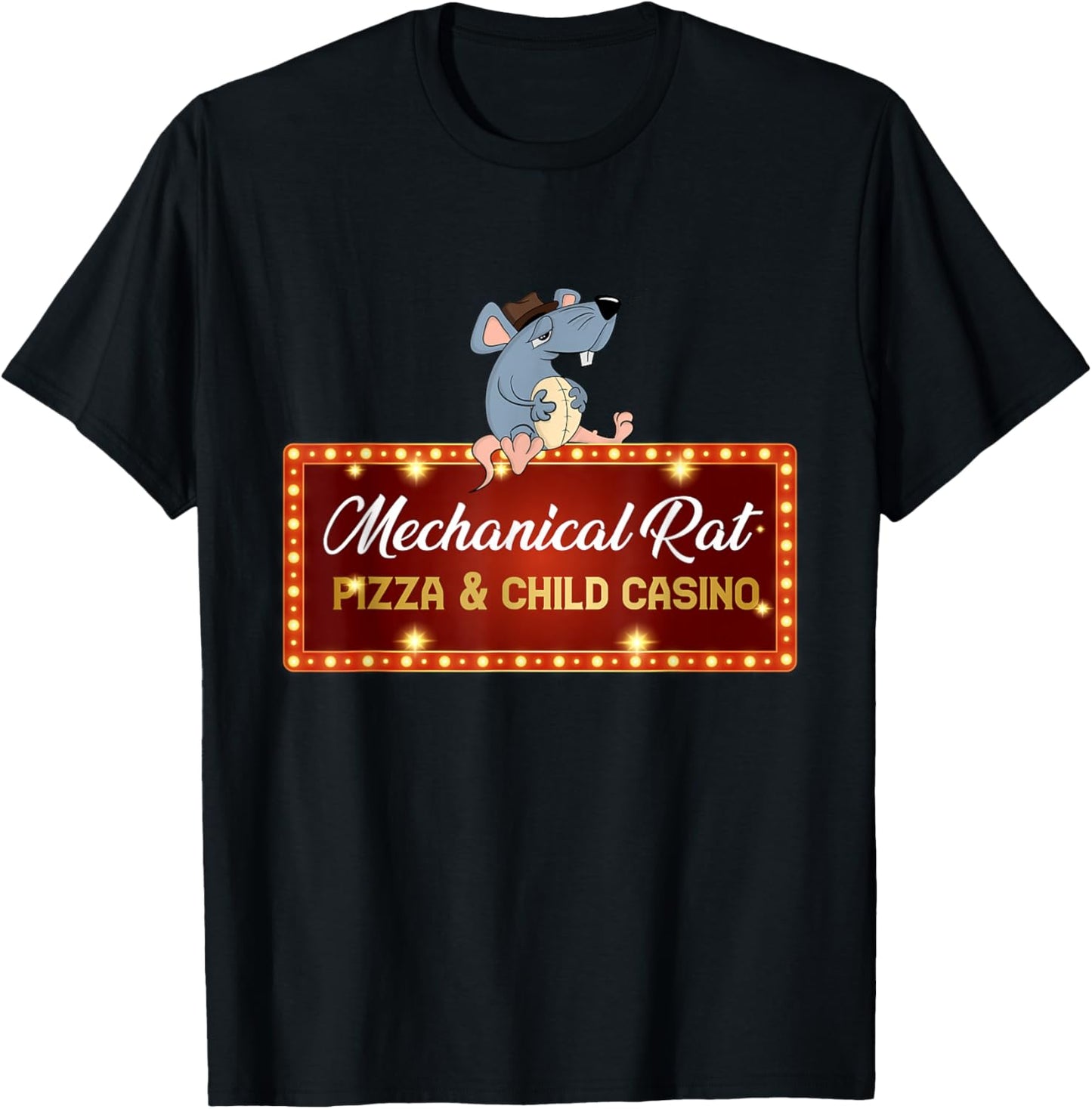Mechanical Rat Pizza and Child Casino T-Shirt - T-Shirt | Black
