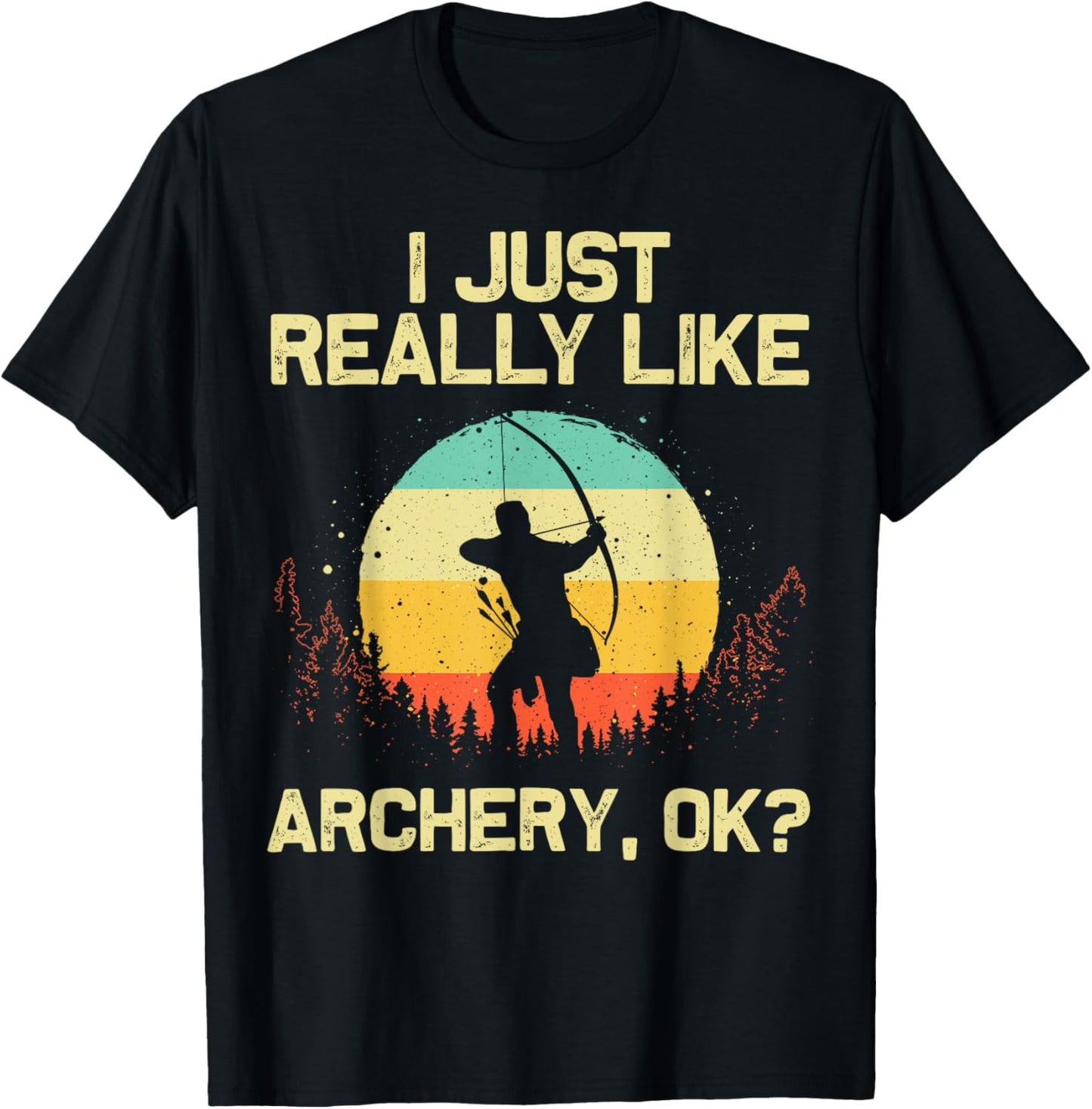 Cool Archery Women Bowhunter Archer Arrow Bow Hunter T-Shirt - T-Shirt | Black
