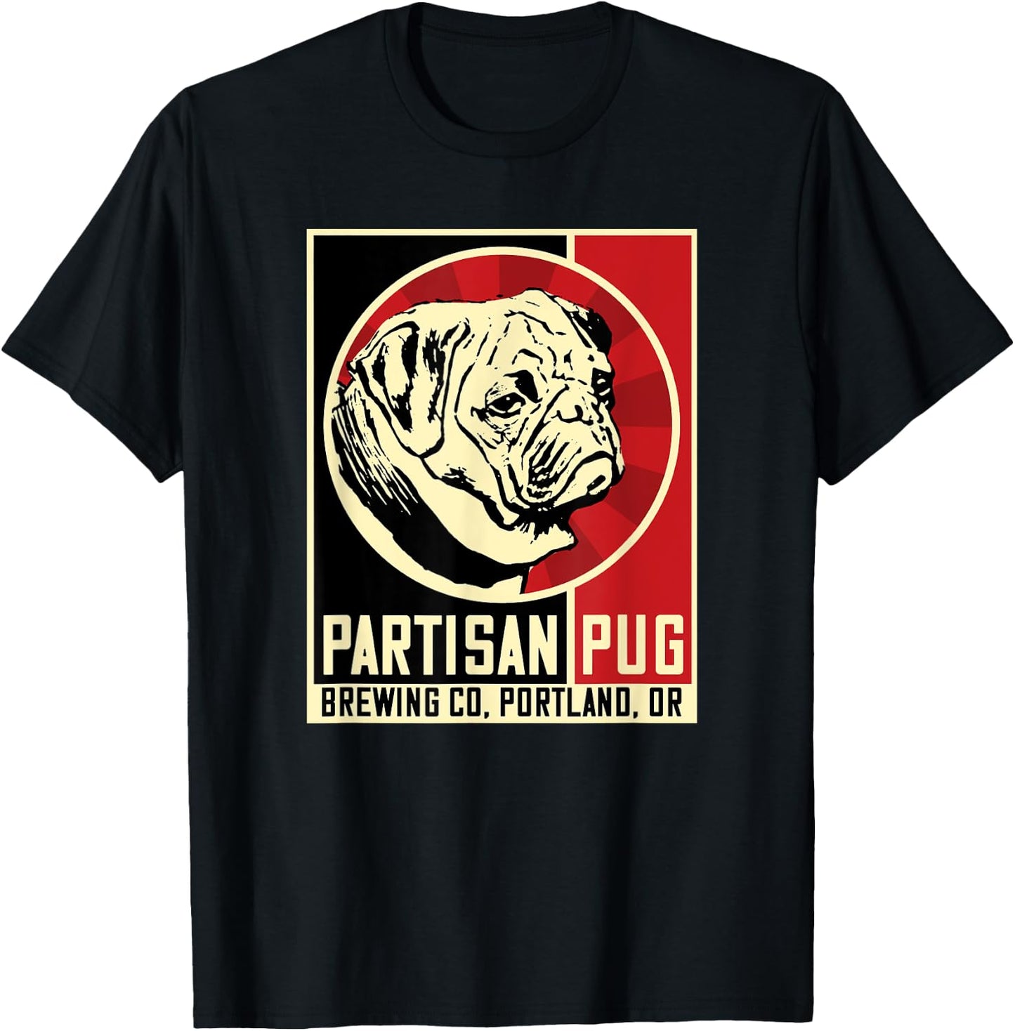 Portland Brewery Logo for Beer and Dogs Craft Beer Lovers T-Shirt - T-Shirt | Black