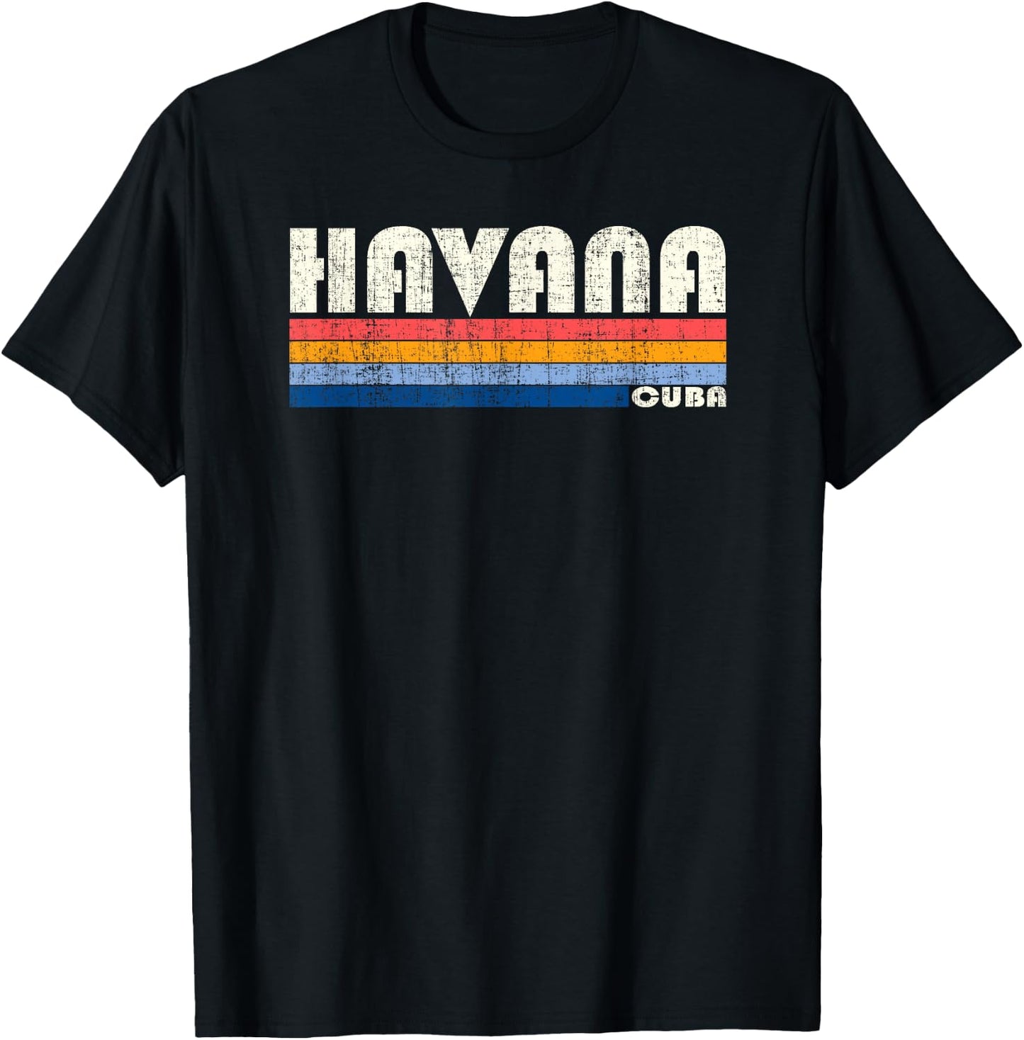 Vintage 70s 80s Style Havana, Cuba T-Shirt - T-Shirt | Black