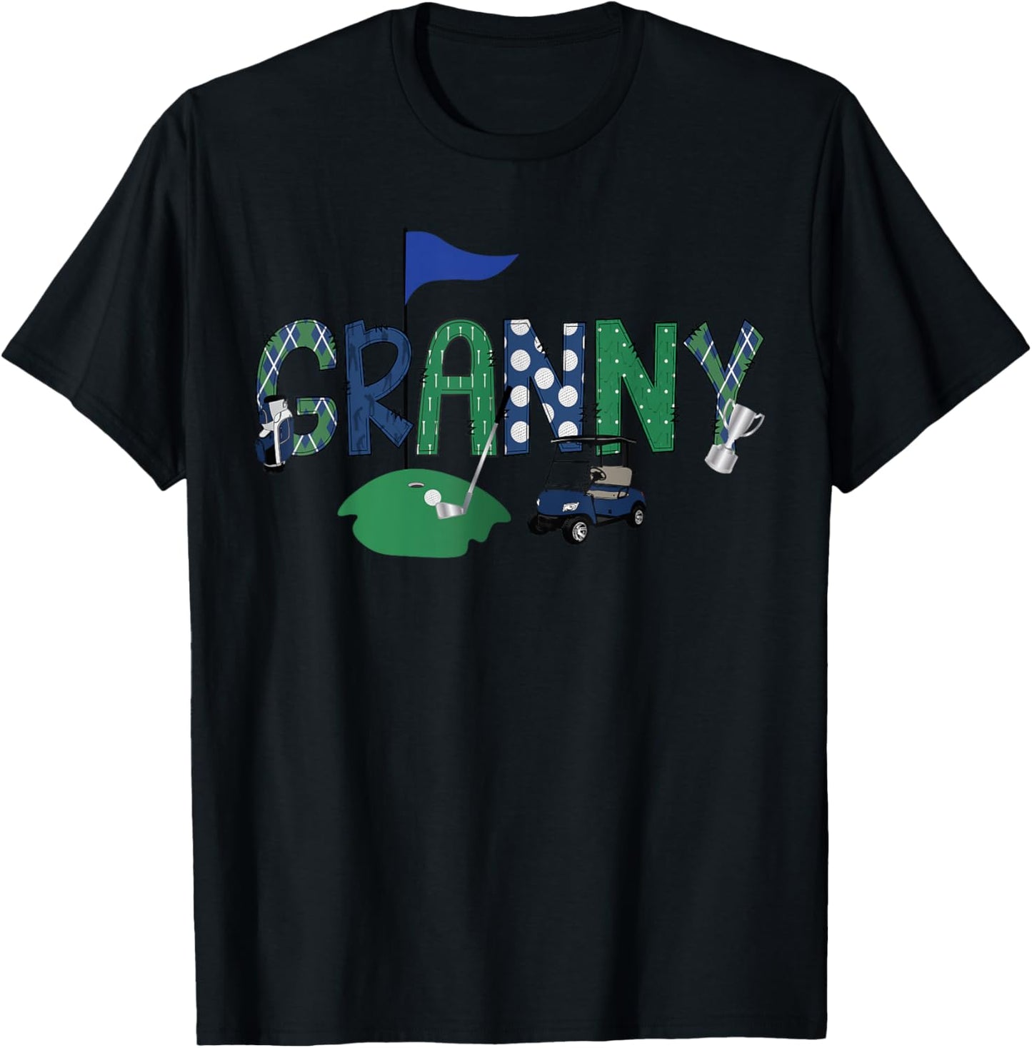 Golf Granny Hole In One Golf First Birthday Party T-Shirt - T-Shirt | Black